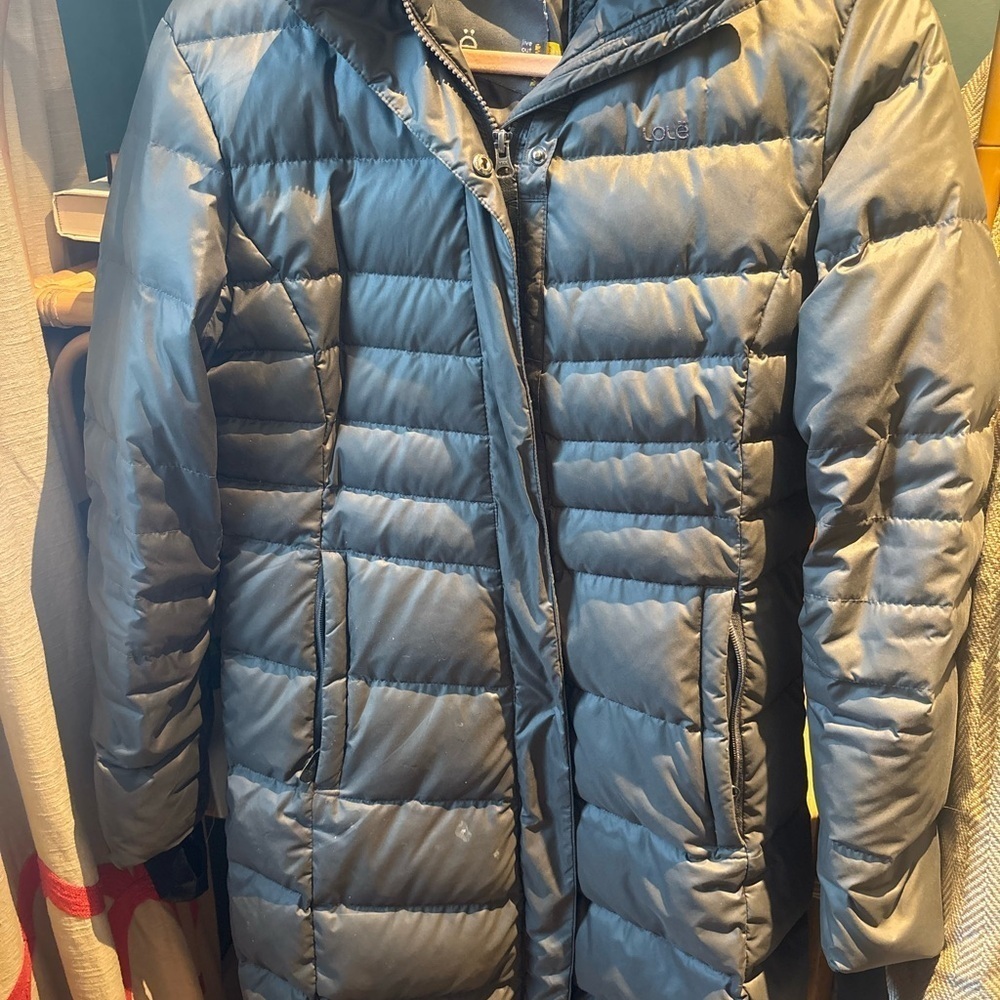 LOLE Women’s Fur Hooded Duck Down Full Zip Parka Coat